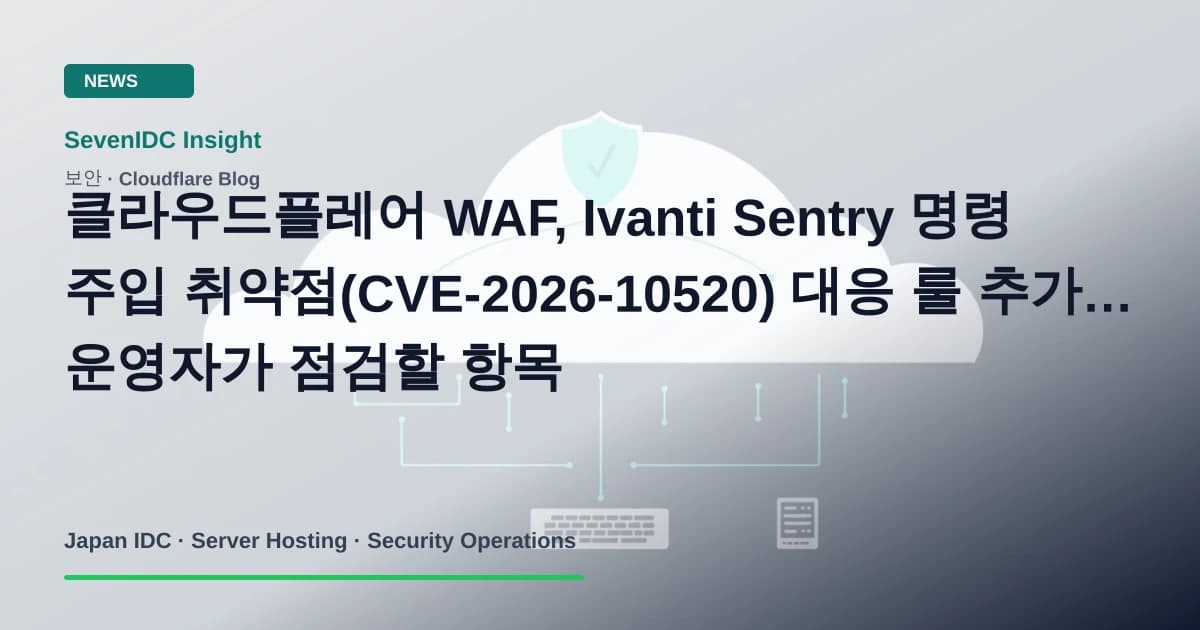 Cloudflare WAF, Ivanti Sentry, CVE-2026-10520 관련 기술 이미지