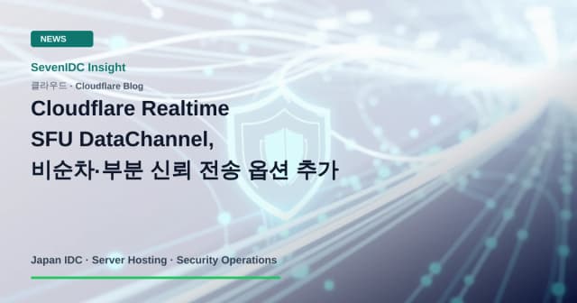 Cloudflare, Realtime SFU, DataChannel 관련 기술 이미지