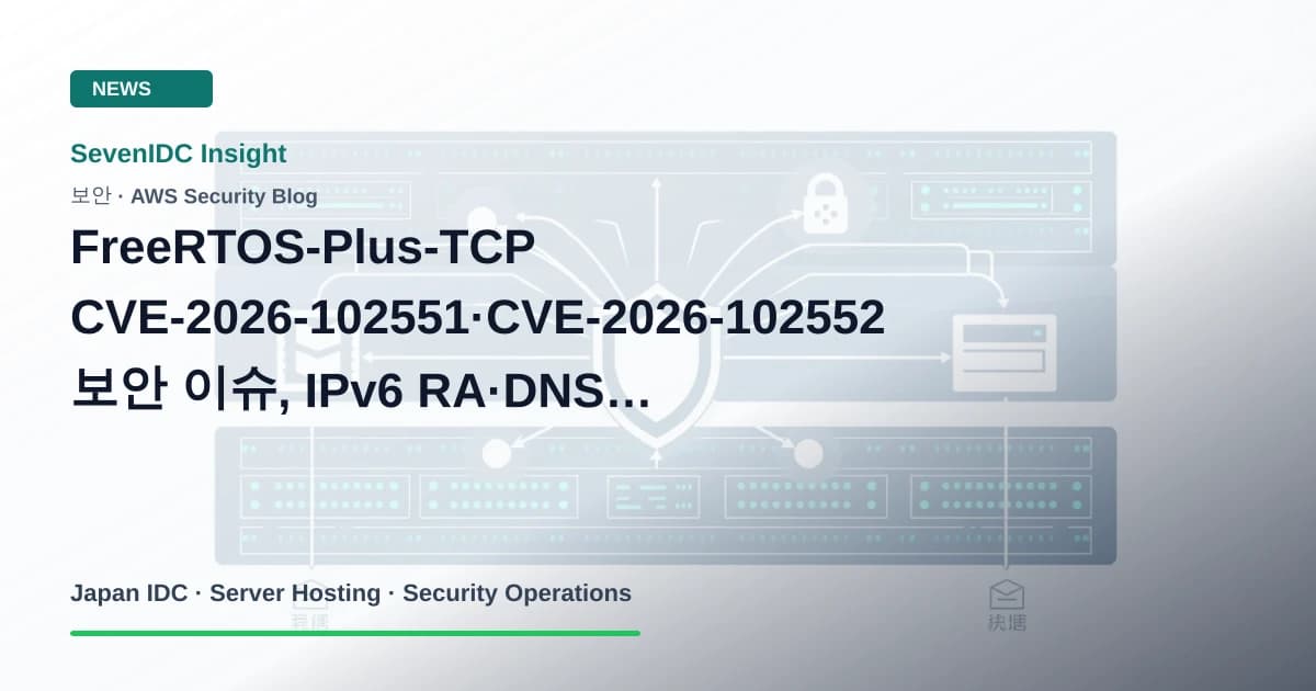 FreeRTOS-Plus-TCP, CVE-2026-102551, CVE-2026-102552 관련 기술 이미지