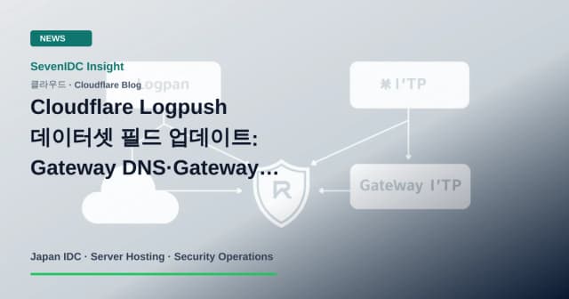Cloudflare Logs, Logpush, Gateway DNS 관련 기술 이미지