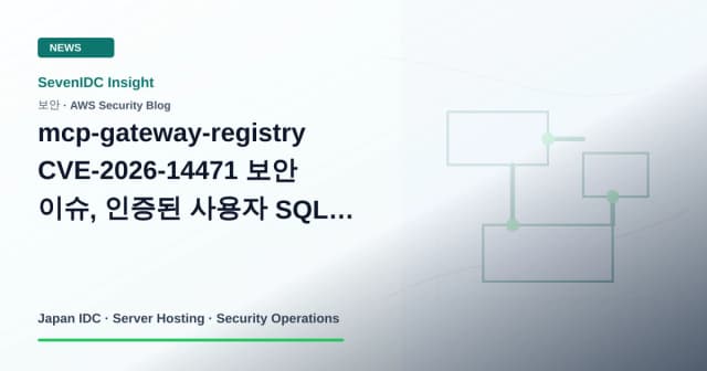 AWS Security Blog, CVE-2026-14471, mcp-gateway-registry 관련 기술 이미지