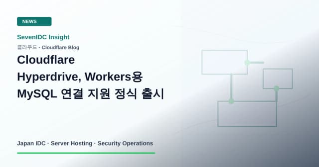 Cloudflare Hyperdrive, MySQL, Cloudflare Workers 관련 기술 이미지