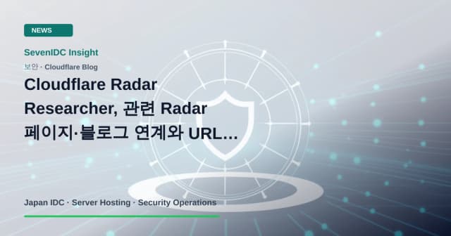 Cloudflare Radar, Radar Researcher, URL Scanner 관련 기술 이미지