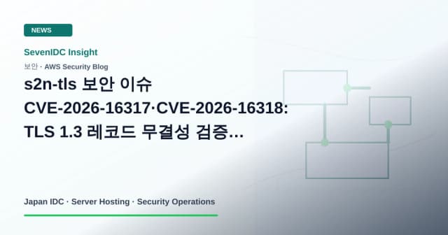 AWS Security Blog, s2n-tls, CVE-2026-16317 관련 기술 이미지