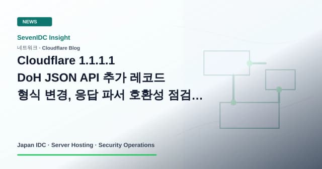 Cloudflare, 1.1.1.1, DoH JSON API 관련 기술 이미지