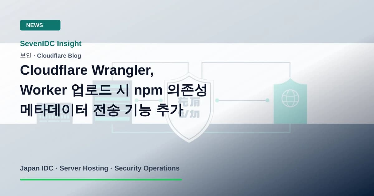 Cloudflare Workers, Wrangler, npm 의존성 관련 기술 이미지