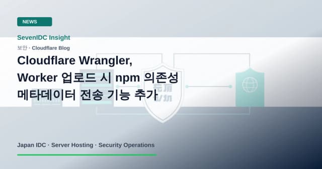 Cloudflare Workers, Wrangler, npm 의존성 관련 기술 이미지