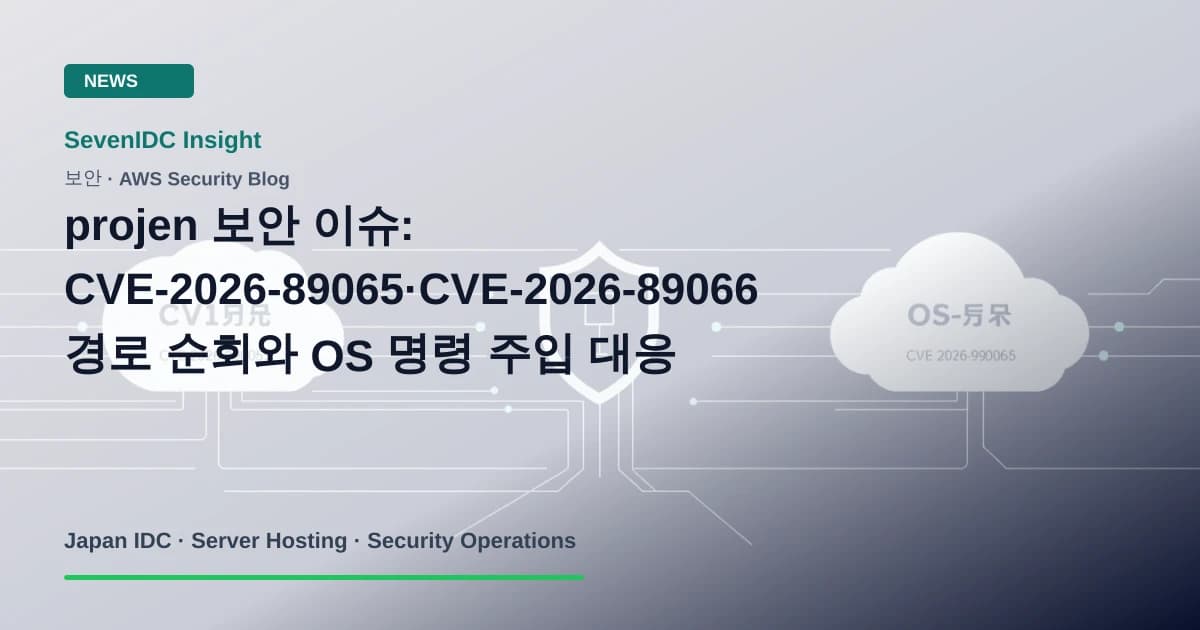 AWS Security Blog, projen, CVE-2026-89065 관련 기술 이미지