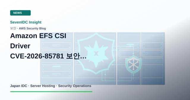 Amazon EFS CSI Driver, CVE-2026-85781, Kubernetes PersistentVolume 관련 기술 이미지