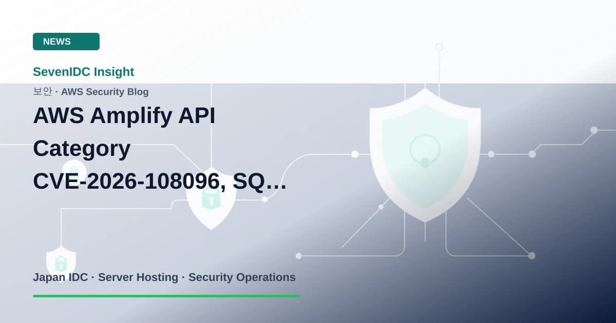 AWS Amplify, AWS AppSync, CVE-2026-108096 관련 기술 이미지