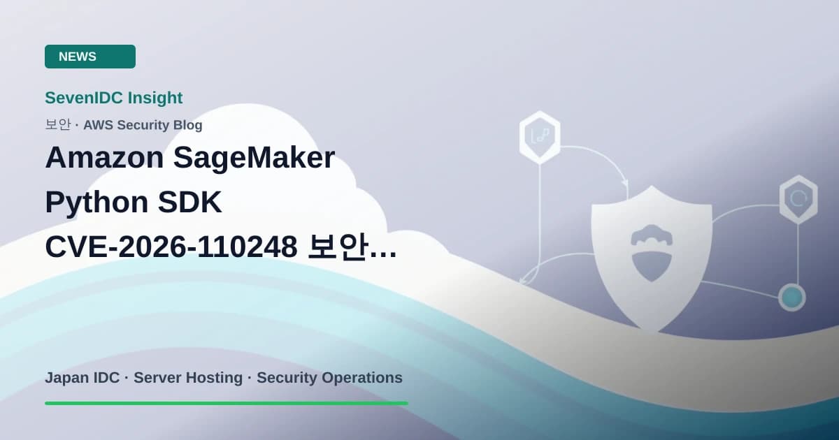 Amazon SageMaker Python SDK, CVE-2026-110248, CloudWatch Logs 관련 기술 이미지