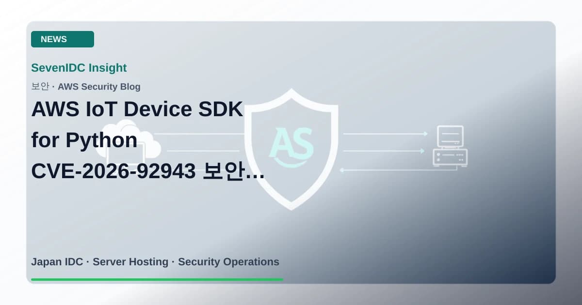 AWS IoT Device SDK for Python, AWSIoTPythonSDK, CVE-2026-92943 관련 기술 이미지