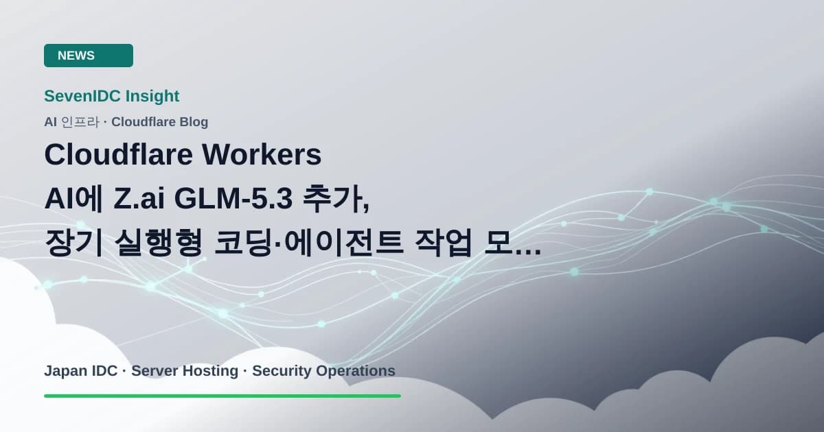 Cloudflare Workers AI, Z.ai, GLM-5.3 관련 기술 이미지