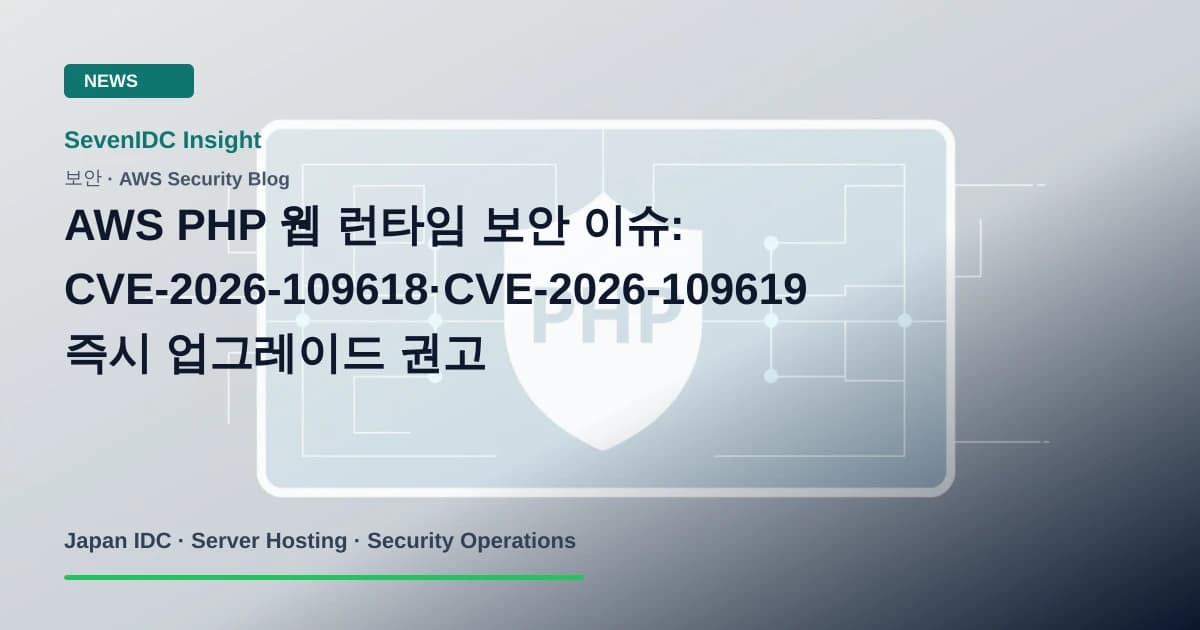 AWS Security Blog, PHP, CVE-2026-109618 관련 기술 이미지