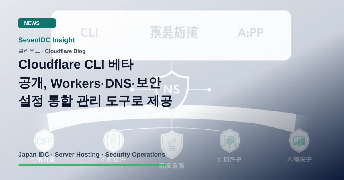 Cloudflare CLI, cf, Cloudflare Workers 관련 기술 이미지