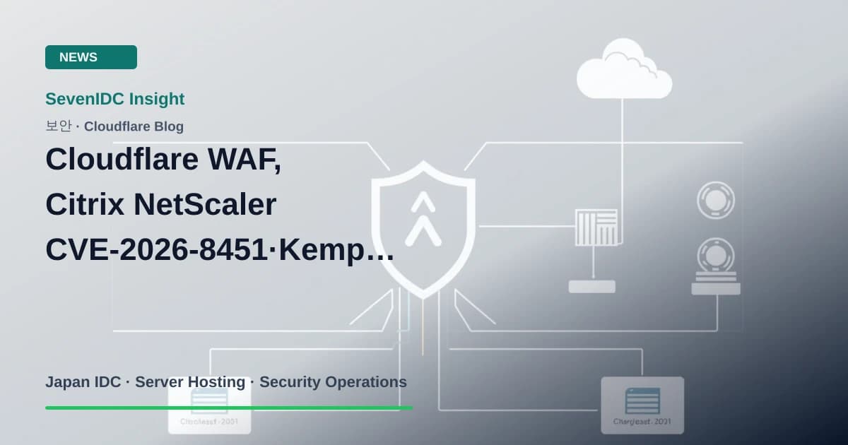 Cloudflare WAF, CVE-2026-8451, CVE-2026-8037 관련 기술 이미지