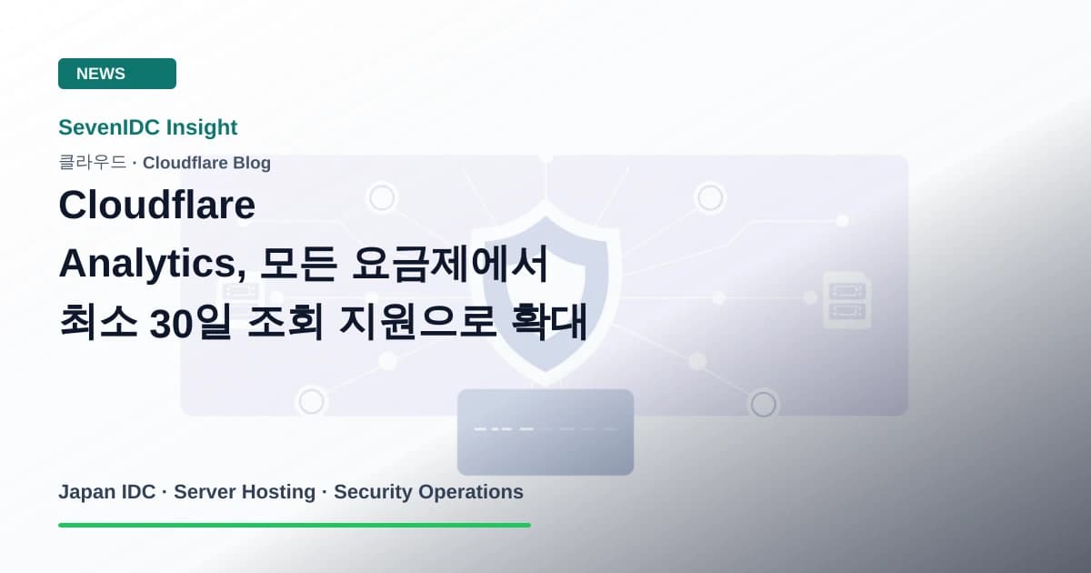 Cloudflare Analytics, GraphQL Analytics API, 보안 이벤트 분석 관련 기술 이미지