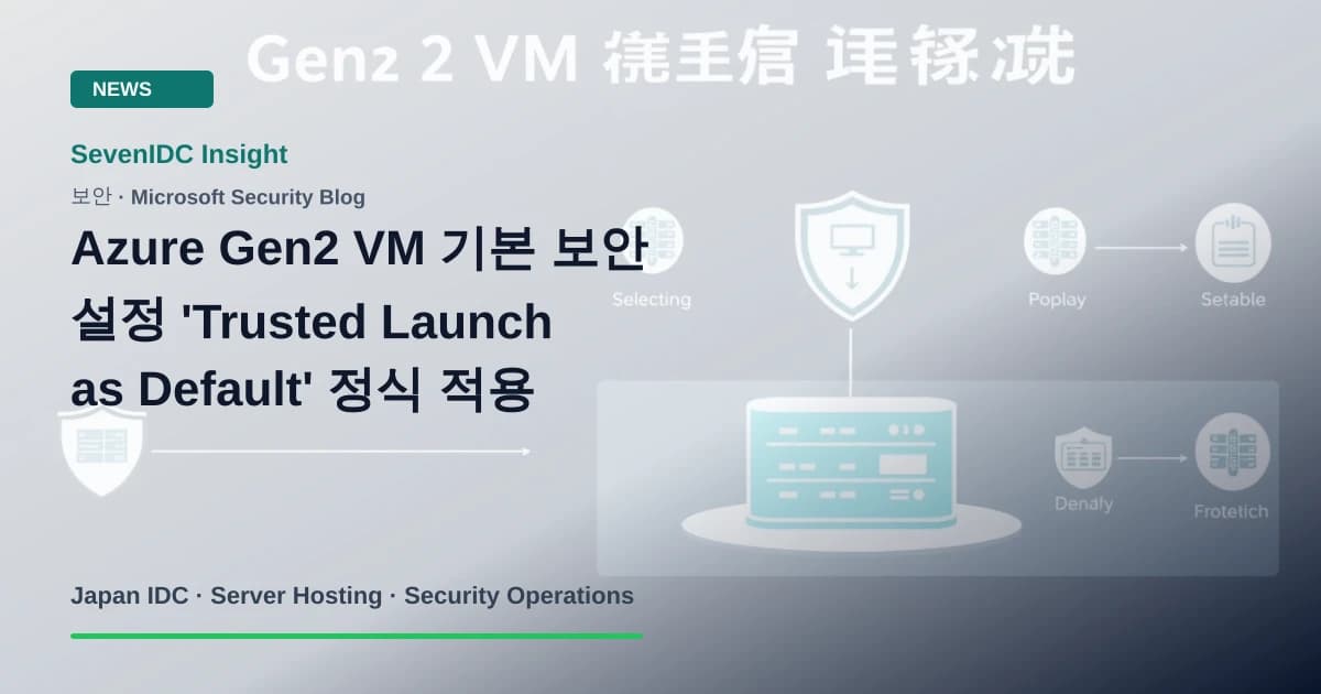 Microsoft, Azure, Trusted Launch as Default 관련 기술 이미지